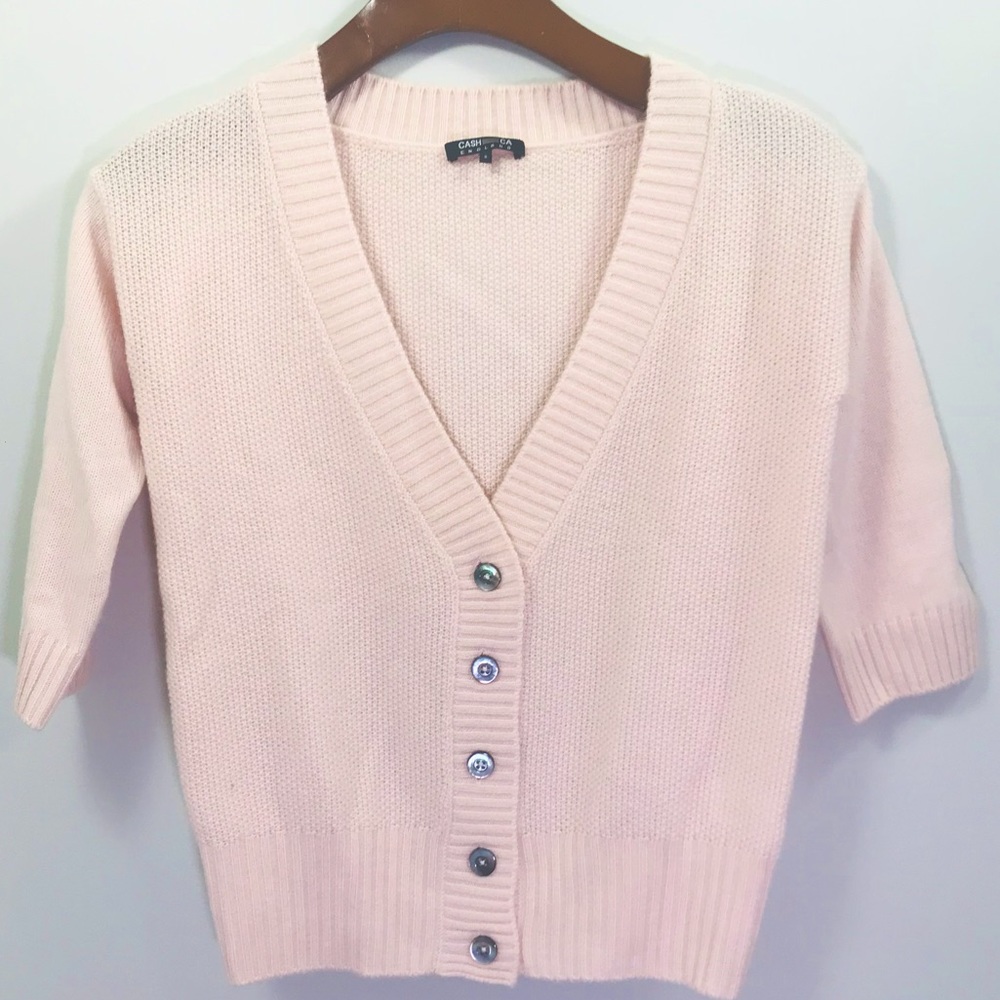 Spring Cashmere sweater- light pink